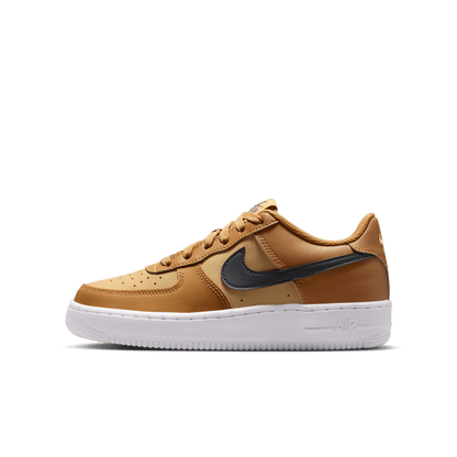 Boy's Nike Air Force 1 "Wheat Club Gold White Anthracite"