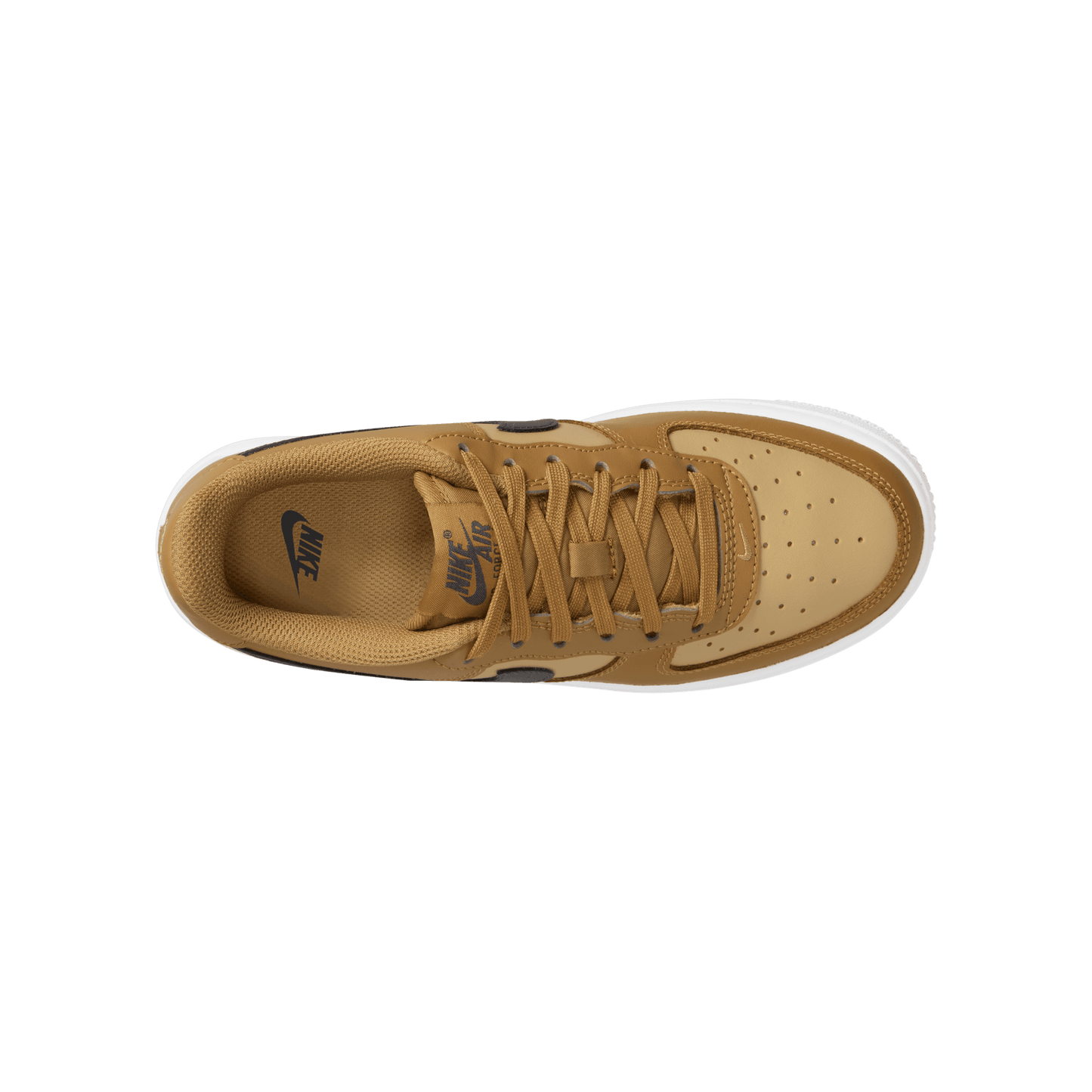 Boy's Nike Air Force 1 "Wheat Club Gold White Anthracite"