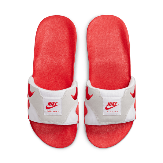 Men's Nike Air Max 1 Slides "White University Red"