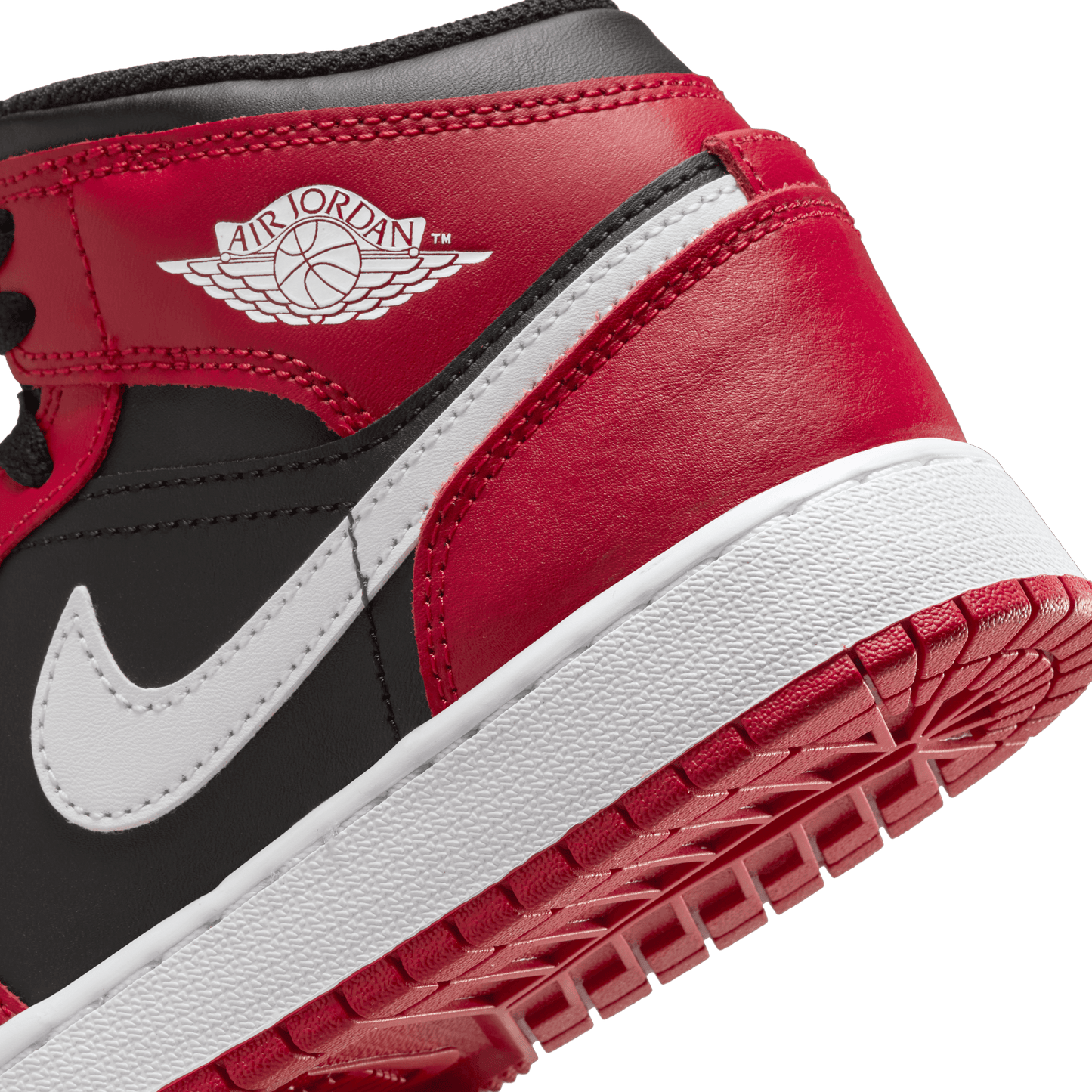 Big Kids' Air Jordan 1 Mid "Gym Red Black White"