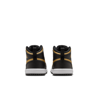 Baby/Toddler Jordan 1 Mid "Black Metallic Gold"