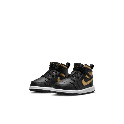 Baby/Toddler Jordan 1 Mid "Black Metallic Gold"