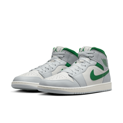 Men's Air Jordan 1 Mid "Summit White Lucky Green"