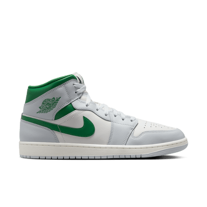 Men's Air Jordan 1 Mid "Summit White Lucky Green"