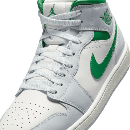 Men's Air Jordan 1 Mid "Summit White Lucky Green"