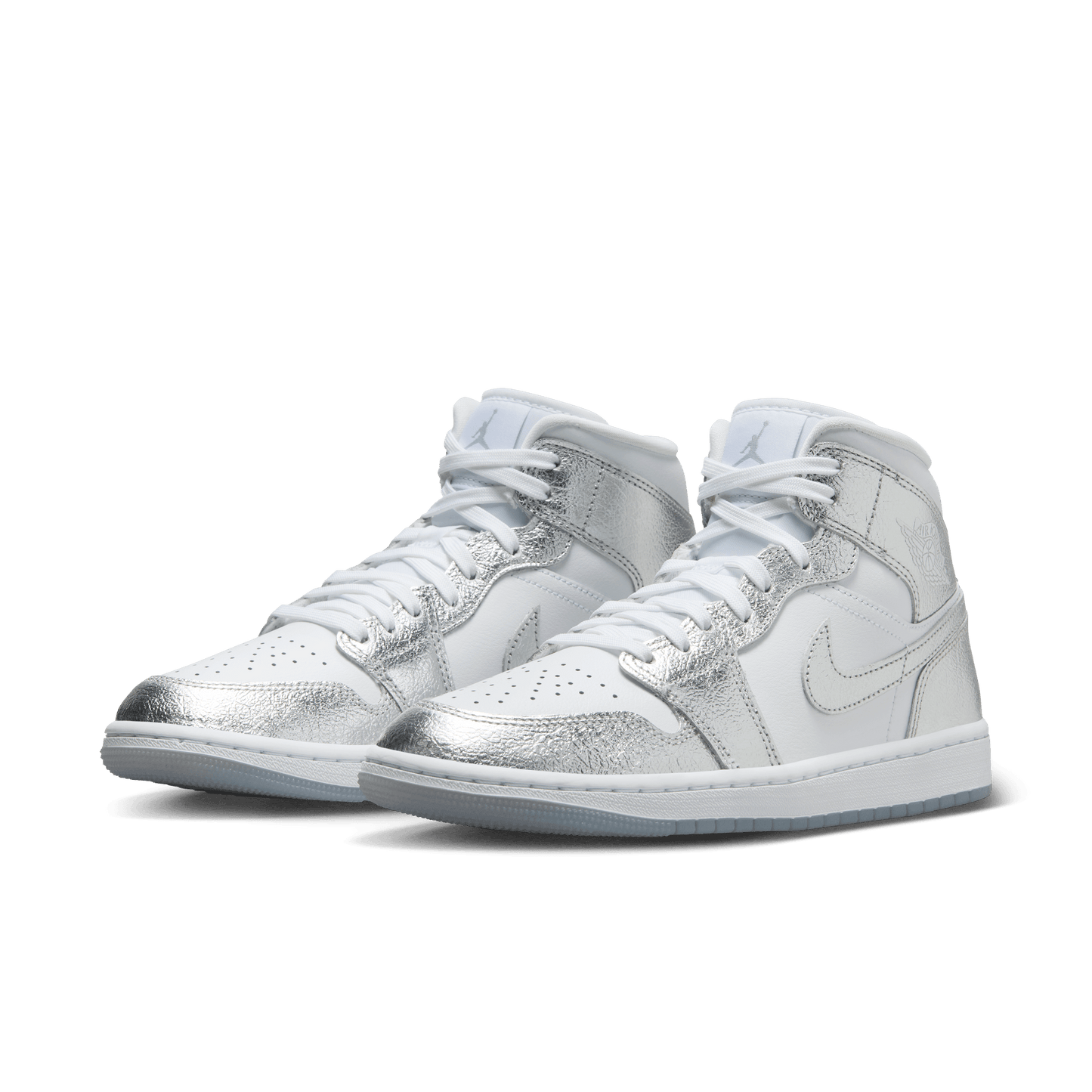 Women's Air Jordan 1 Mid SE "Crinkled Silver Foil"