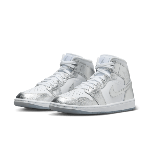 Women's Air Jordan 1 Mid SE "Crinkled Silver Foil"