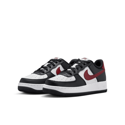 Big Kids' Nike Air Force 1 "Black Dark Team Red"