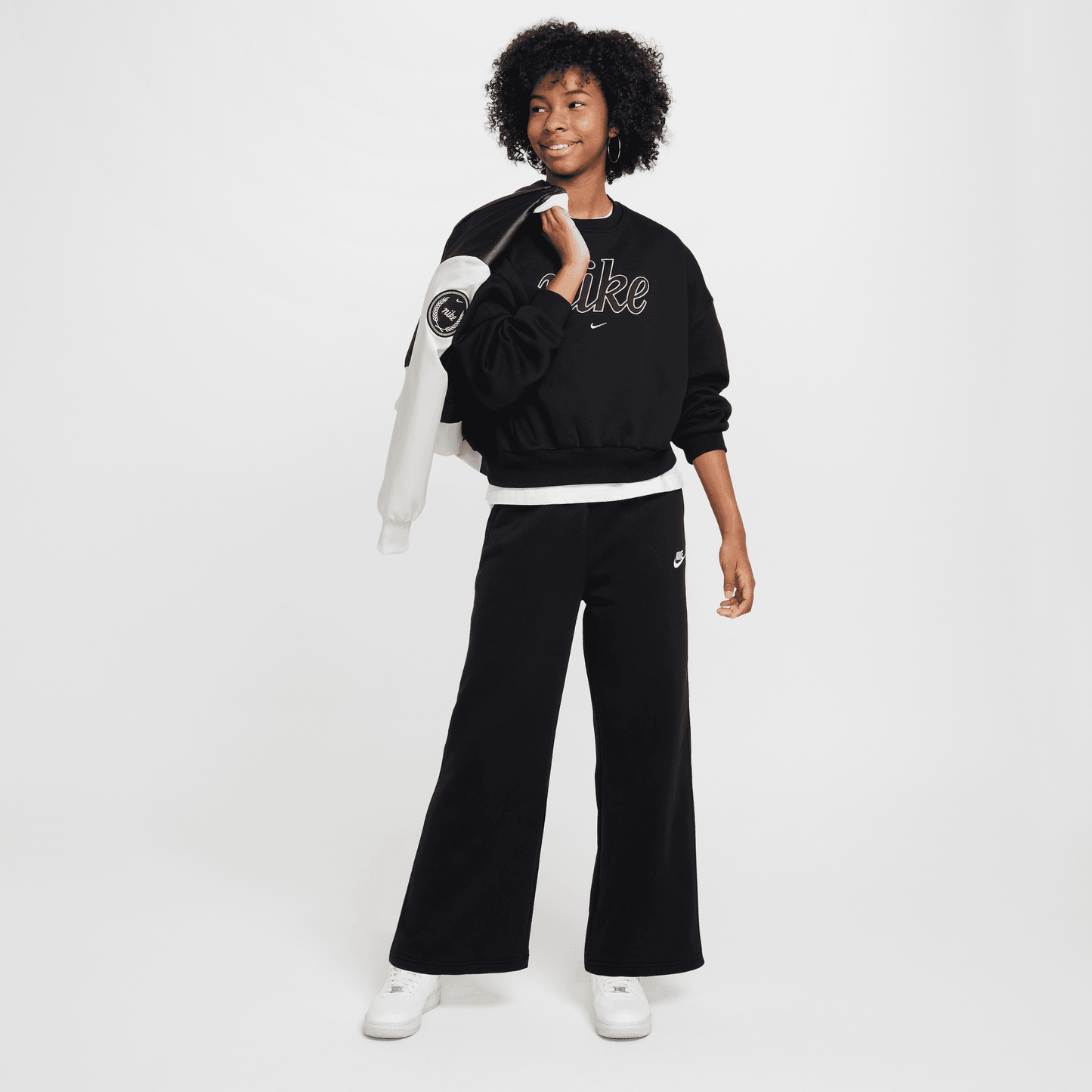 Big Kids' Nike Sportswear Club Fleece Wide-Leg Pants