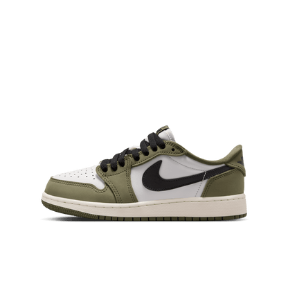 Big Kids' Air Jordan 1 Retro Low OG "Medium Olive"