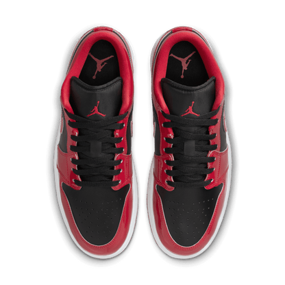 Men's Air Jordan 1 Low SE Shoes "Patent Varsity Red Black"