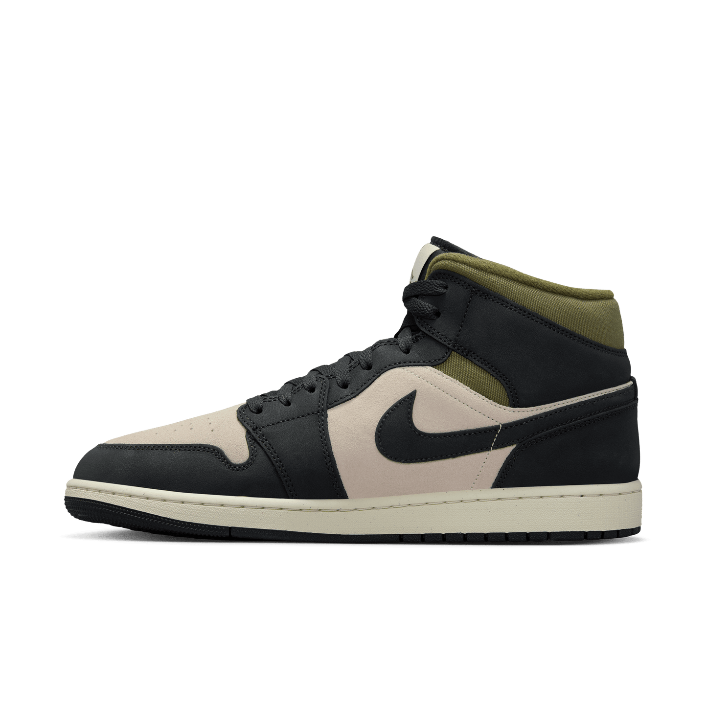 Men's Air Jordan 1 Mid SE "Off Noir Medium Olive"