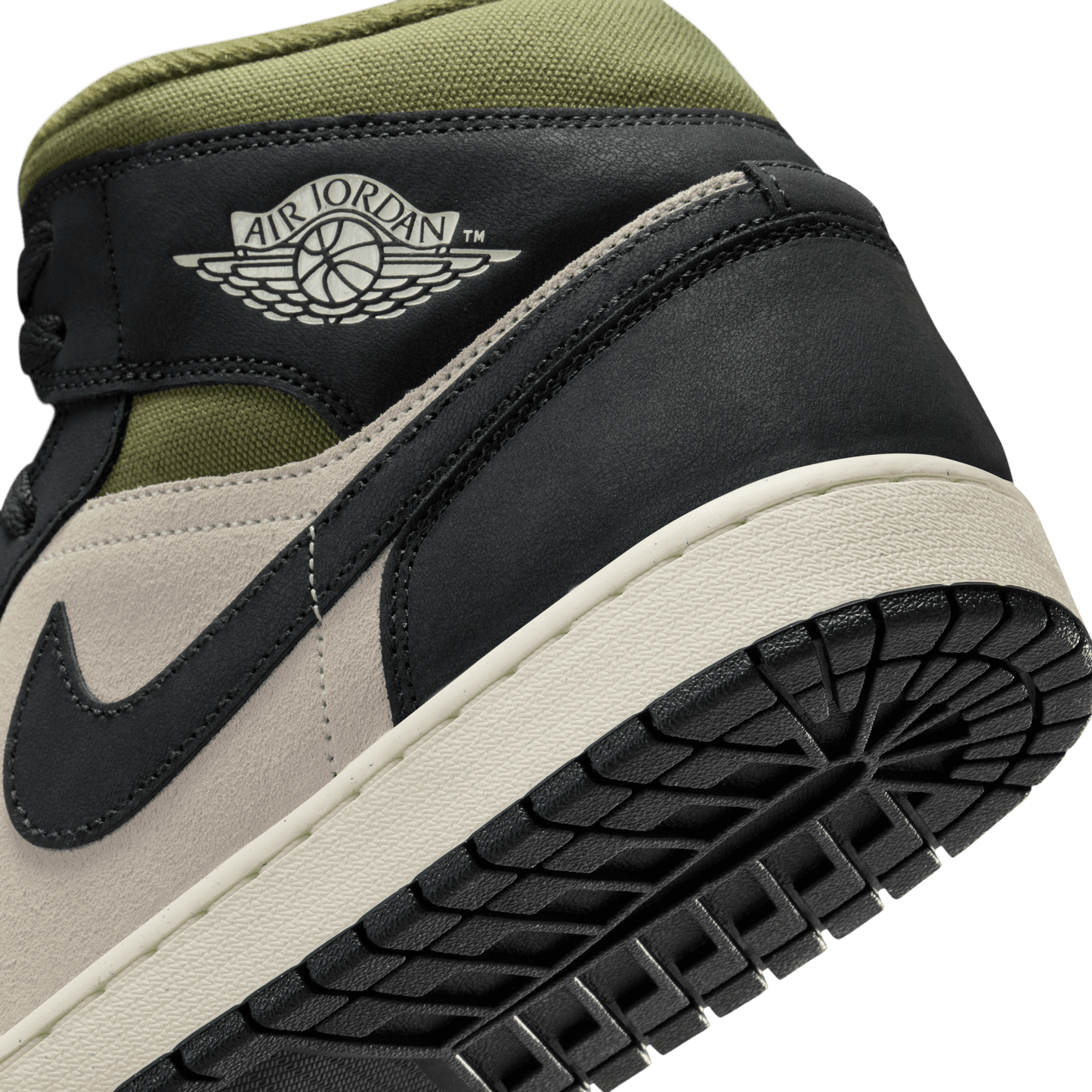 Men's Air Jordan 1 Mid SE "Off Noir Medium Olive"