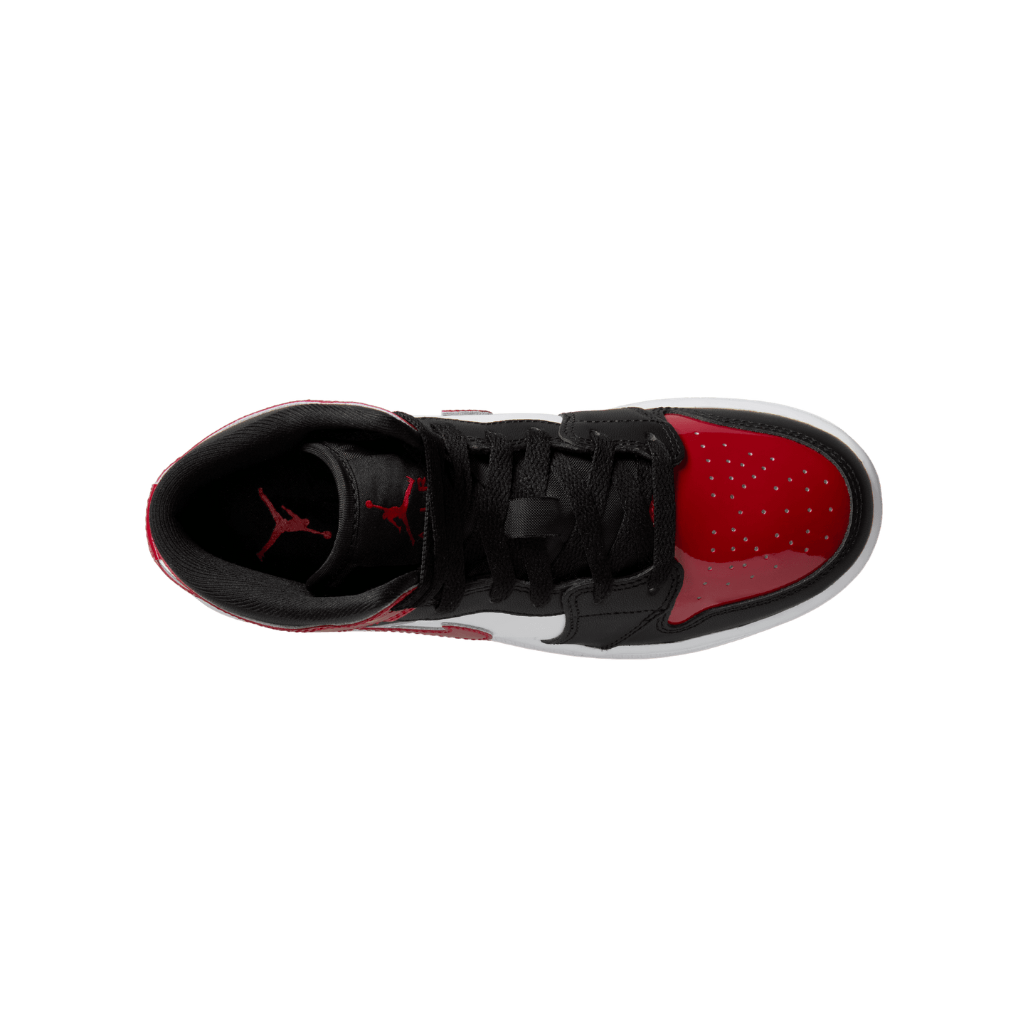 Big Kids' Air Jordan 1 Mid  "Patent Bred Toe"
