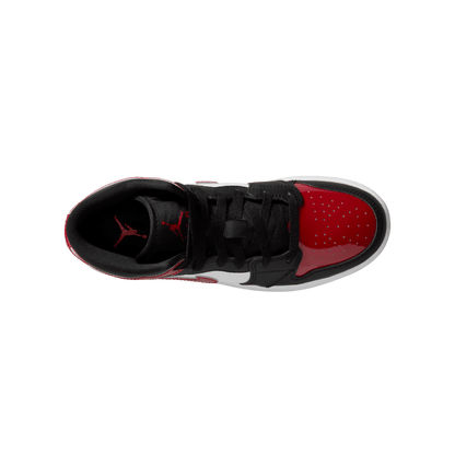 Big Kids' Air Jordan 1 Mid  "Patent Bred Toe"