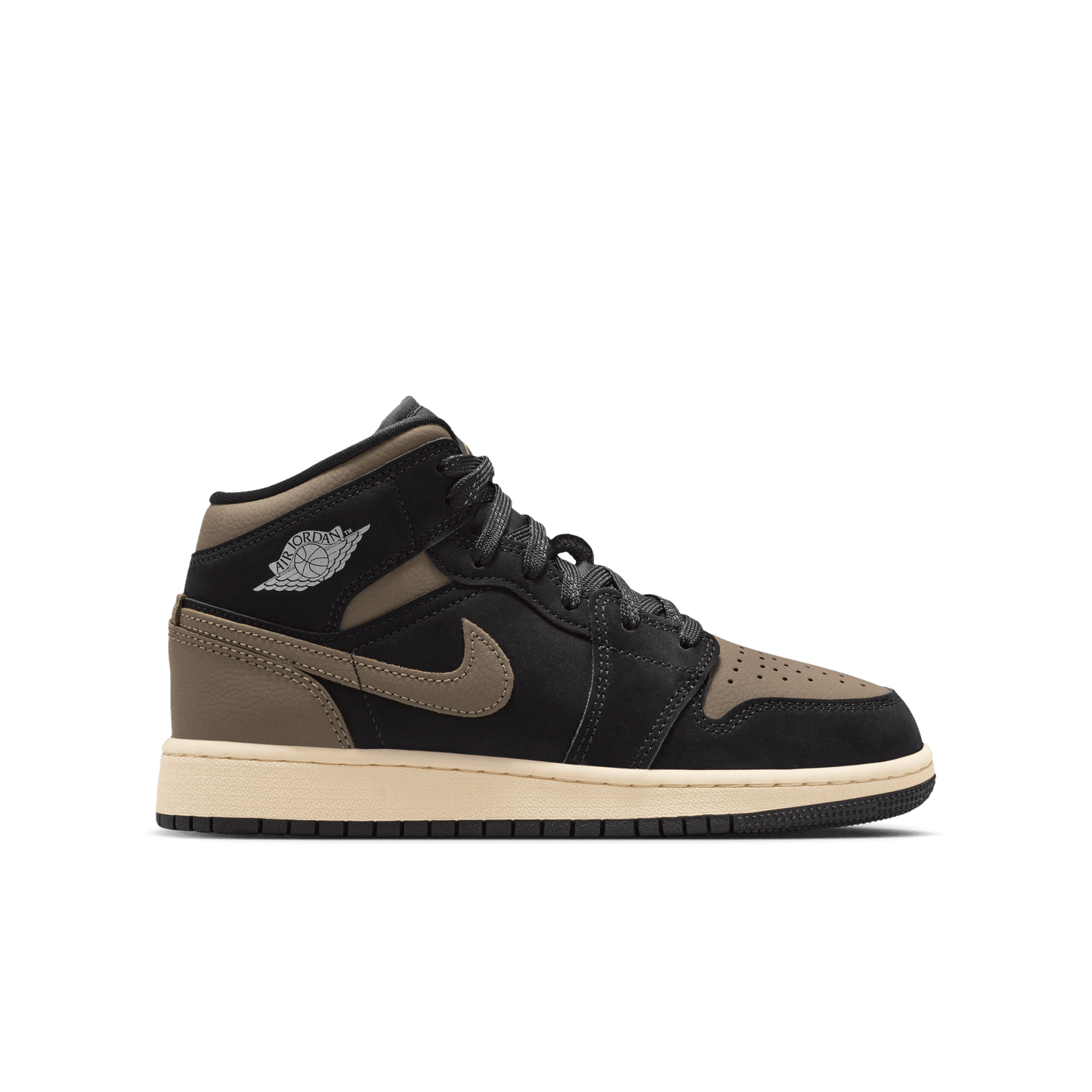 Big Kids' Air Jordan 1 Mid SE "Black Olive Grey"