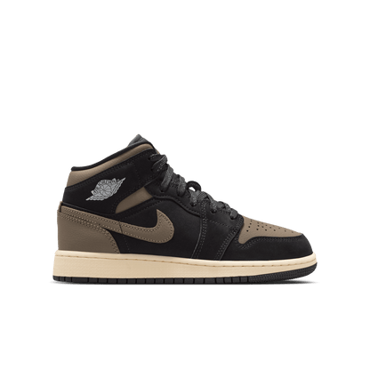 Big Kids' Air Jordan 1 Mid SE "Black Olive Grey"
