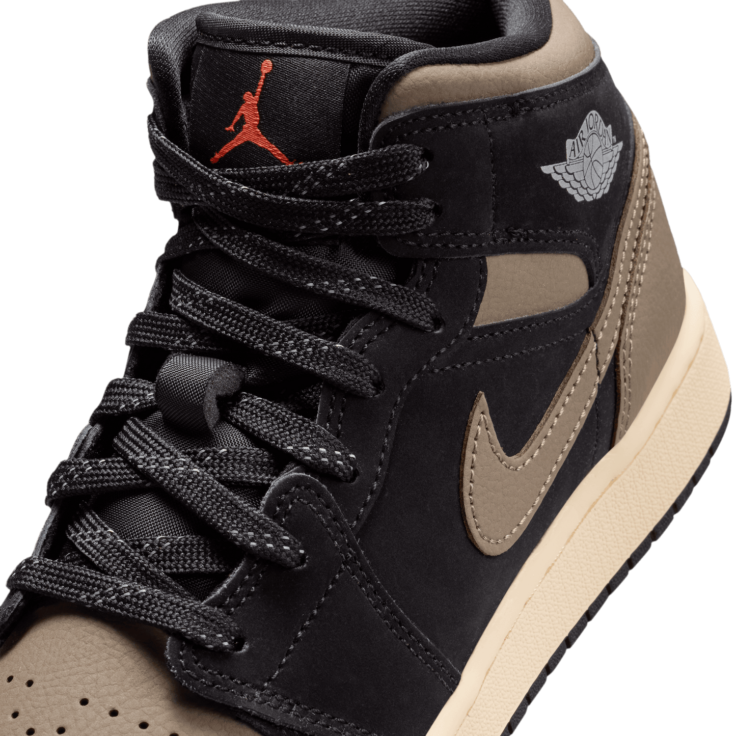 Big Kids' Air Jordan 1 Mid SE "Black Olive Grey"