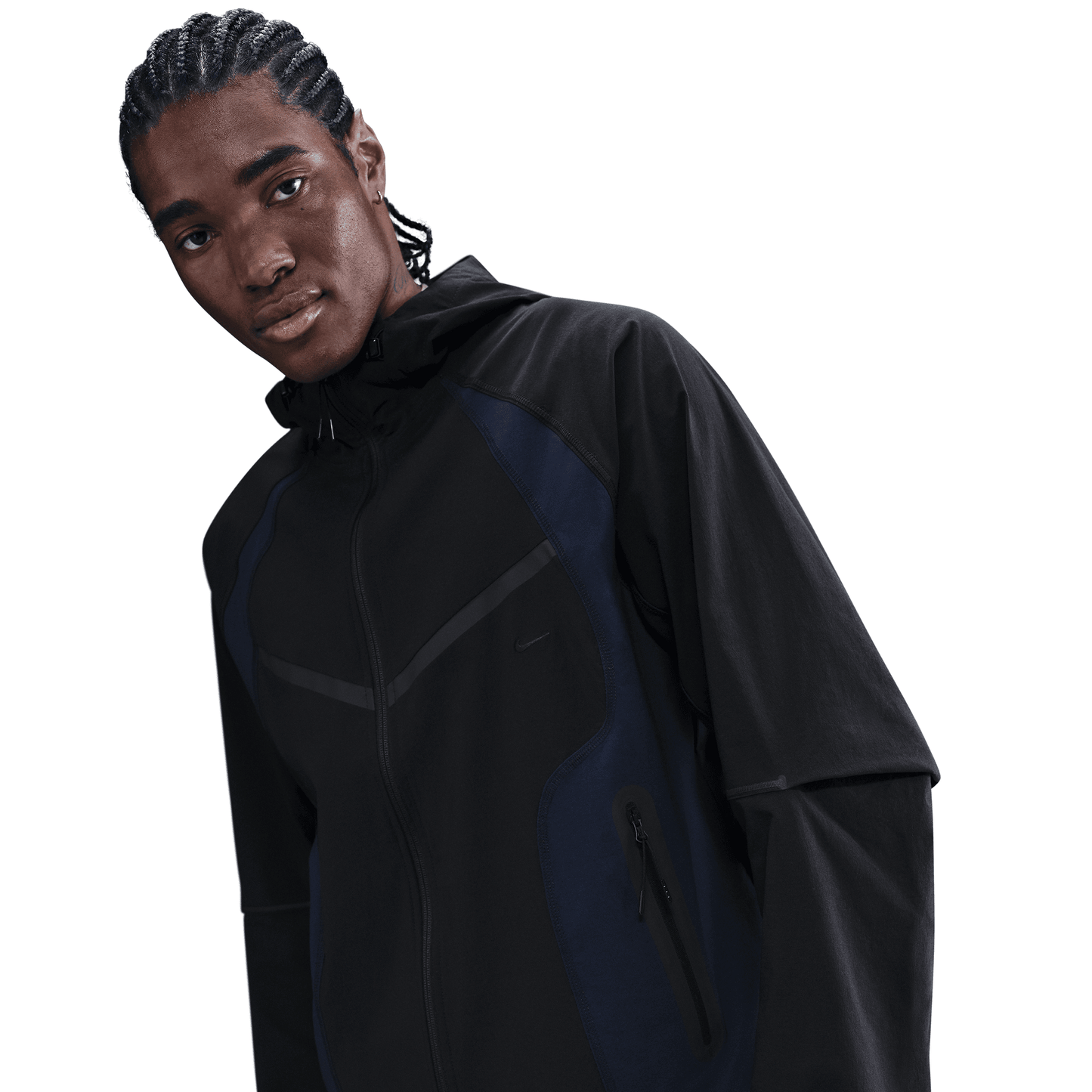 Men's Nike Tech Dri-FIT Woven Color-Block Windrunner Loose Jacket