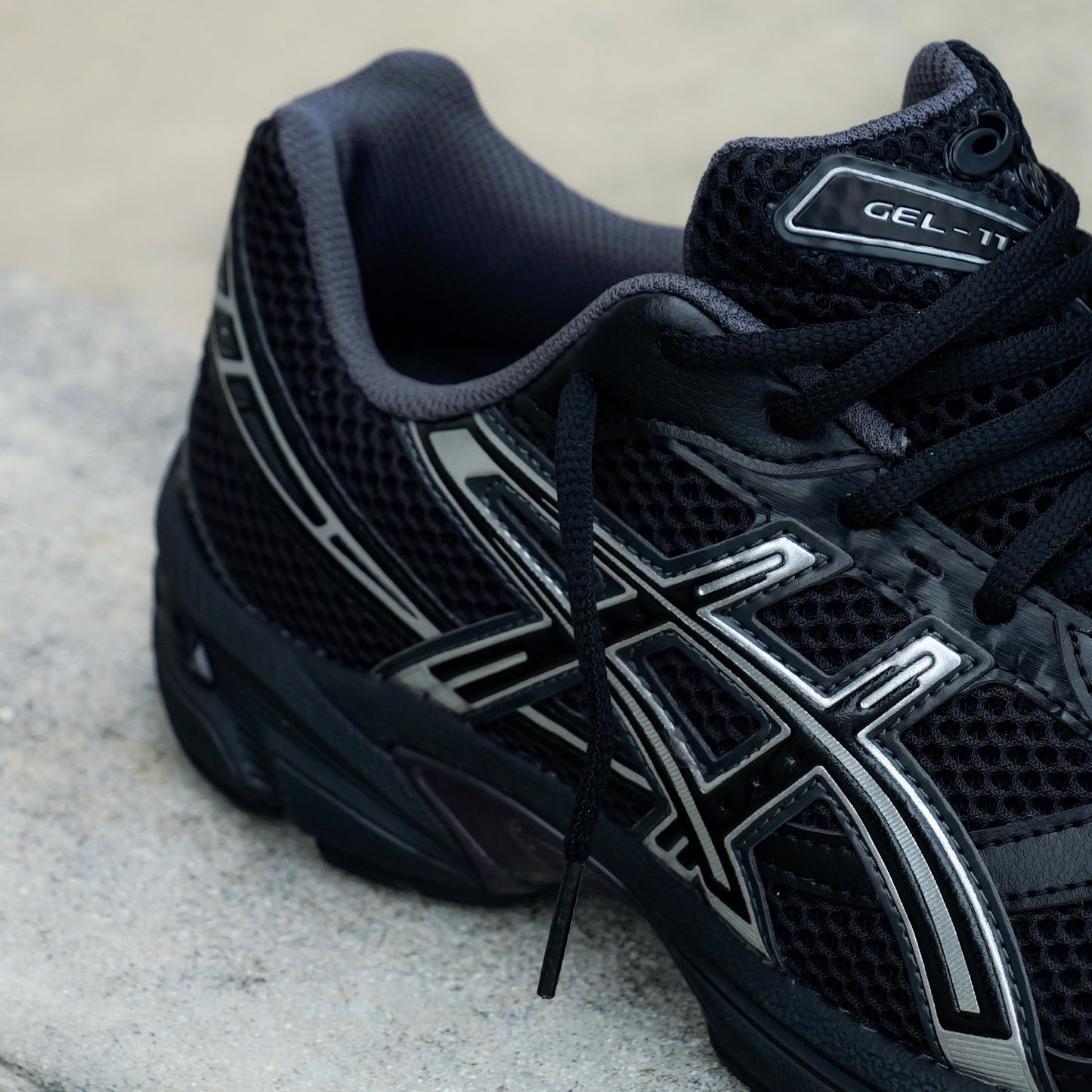 Mens Asics Gel-1130 (Black/Pure Silver)