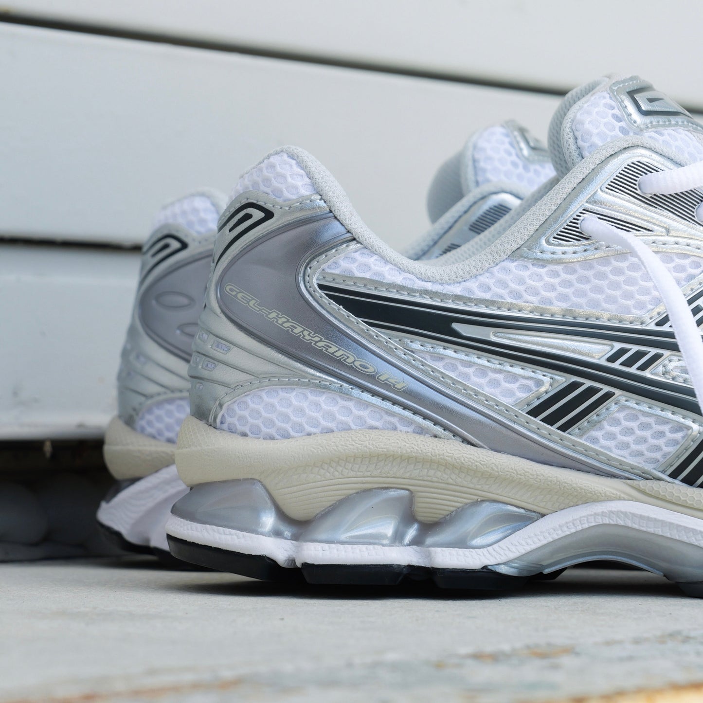 Mens Asics Gel-Kayano 14 (White/Graphite Grey)
