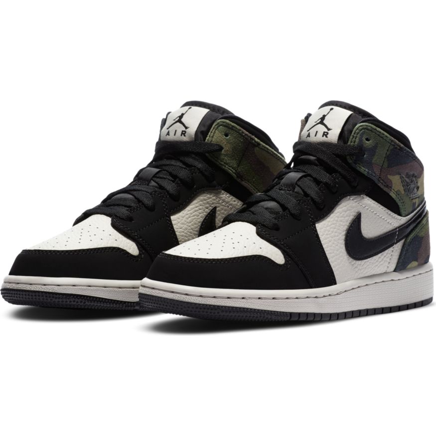 Big Kids' Air Jordan 1 Mid SE "Camo"