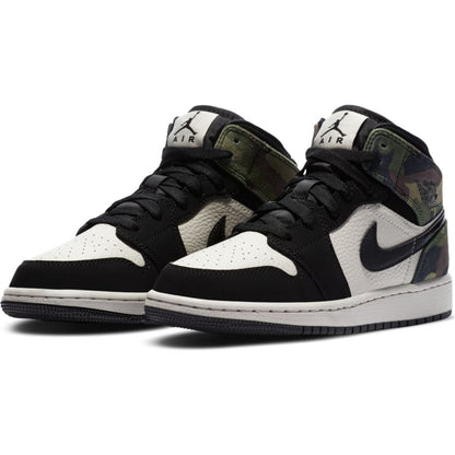 Big Kids' Air Jordan 1 Mid SE "Camo"