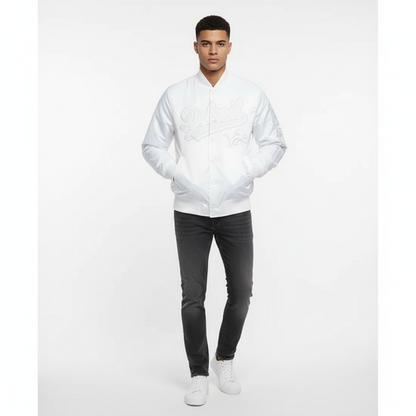 Men’s Pro Standard NFL Detroit Lions White Out Satin Jacket