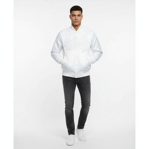 Men’s Pro Standard NFL Detroit Lions White Out Satin Jacket