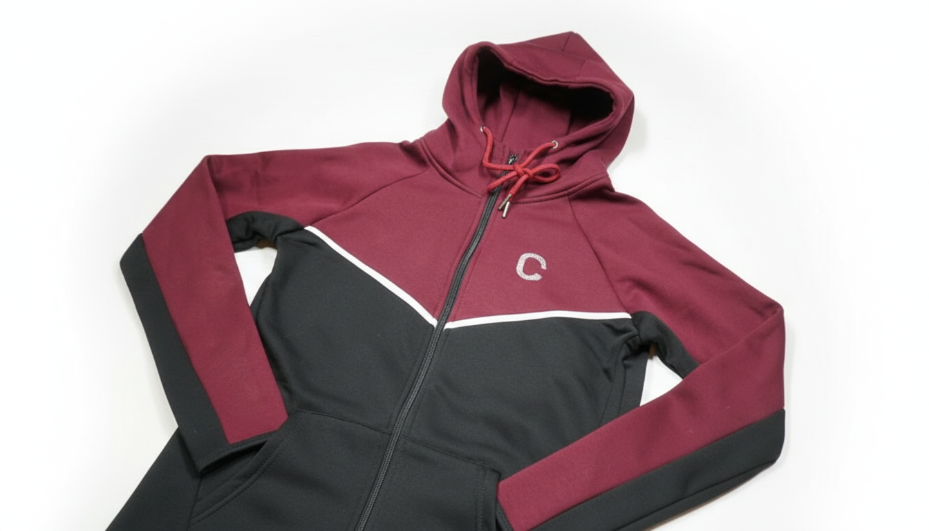 Men's The Closet Inc. Tech Fleece Top - Black/Maroon
