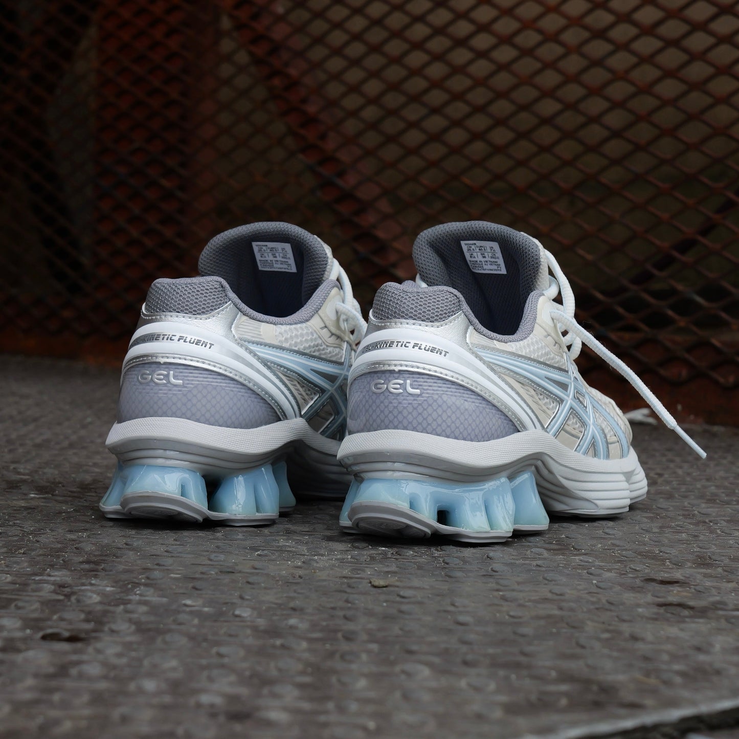 Mens Asics x EMMI Gel-Kinetic Fluent (Cream/Soft Sky)