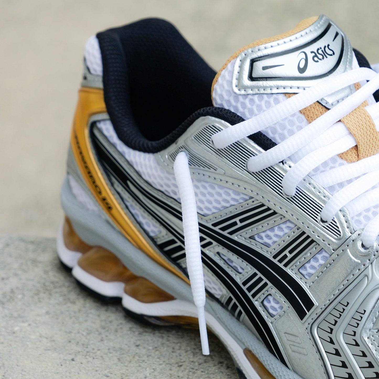 Mens Asics Gel-Kayano 14 (White/Pure Gold)