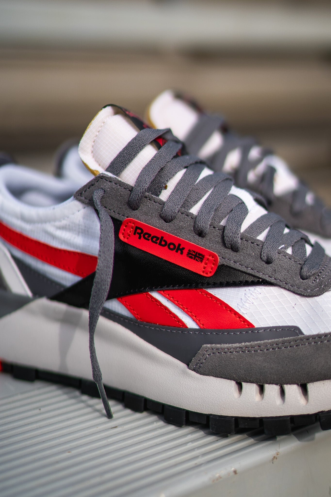 GRADESCHOOL Reebok CL Legacy (Charcoal/Infrared)