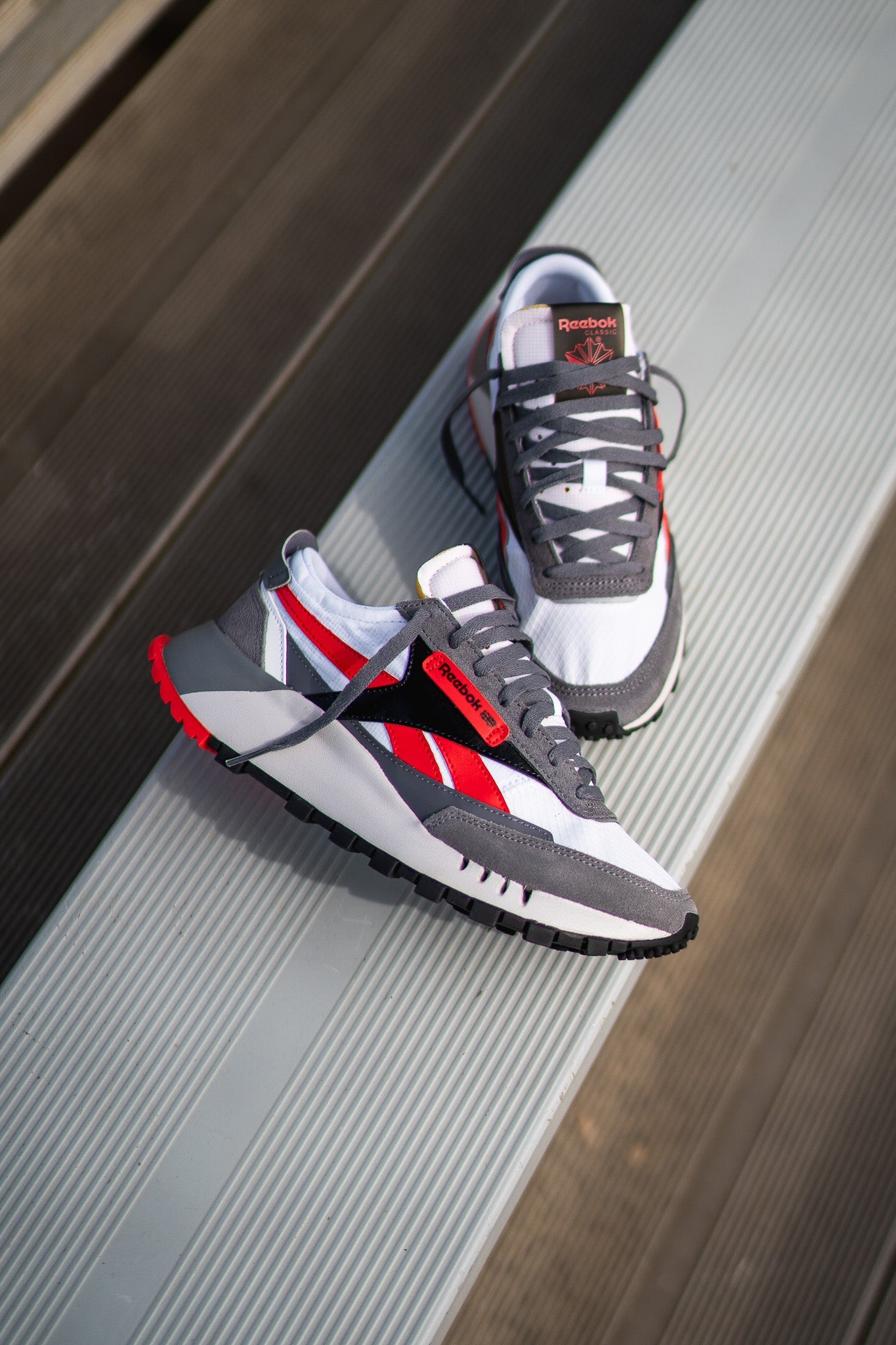 GRADESCHOOL Reebok CL Legacy (Charcoal/Infrared)