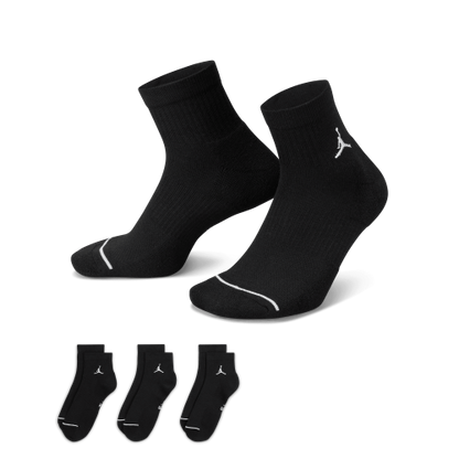 Jordan Everyday Ankle Socks 3 Pairs "Black White" (Unisex)