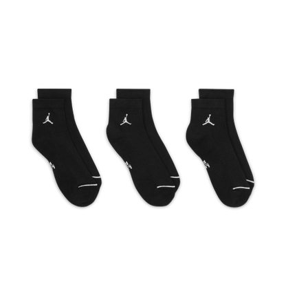 Jordan Everyday Ankle Socks 3 Pairs "Black White" (Unisex)