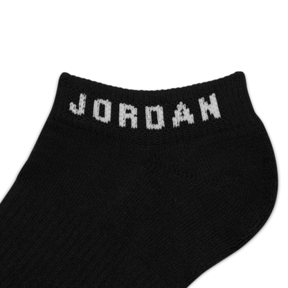 Jordan Everyday No-Show Socks "Black White" (3 Pairs) (Unisex)