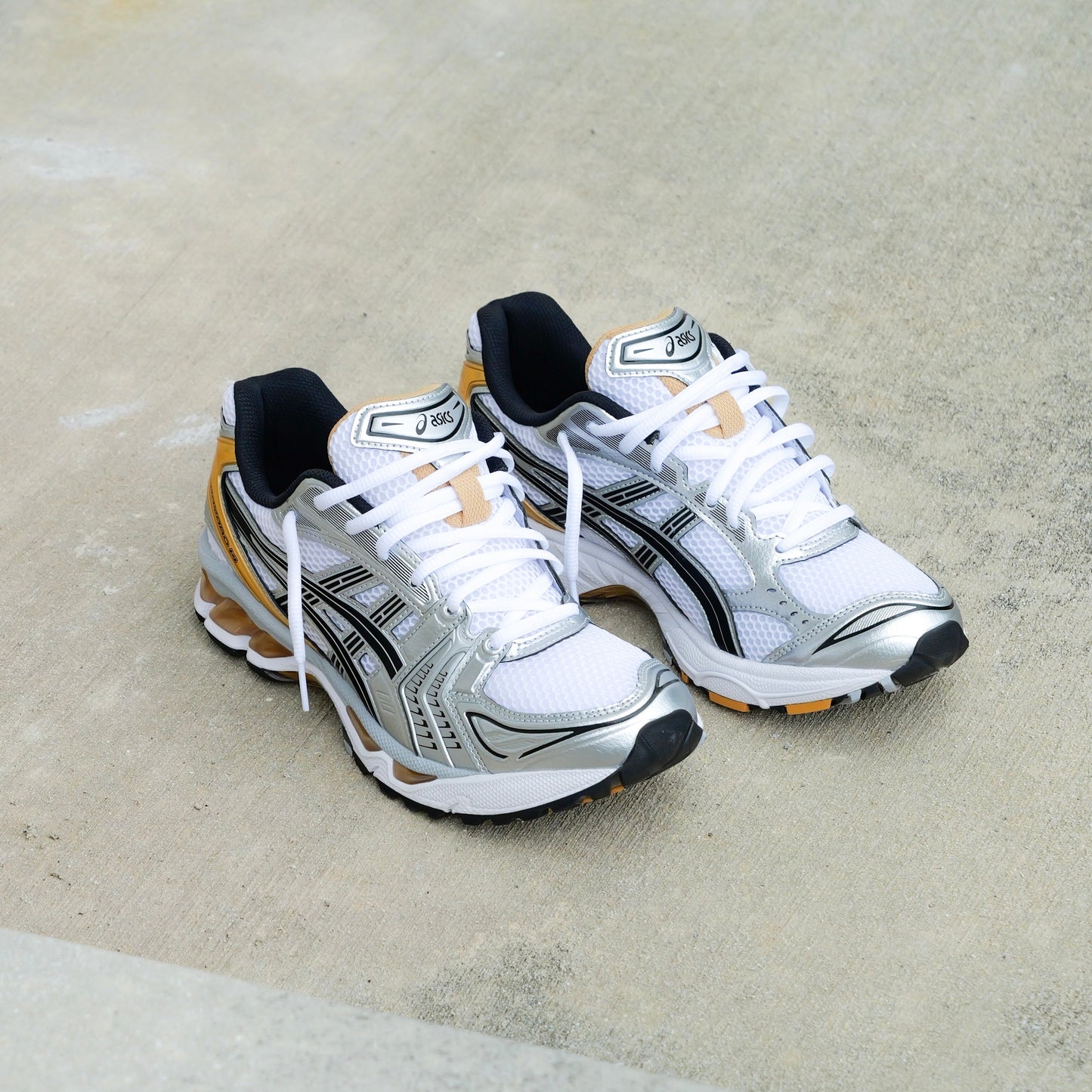Mens Asics Gel-Kayano 14 (White/Pure Gold)