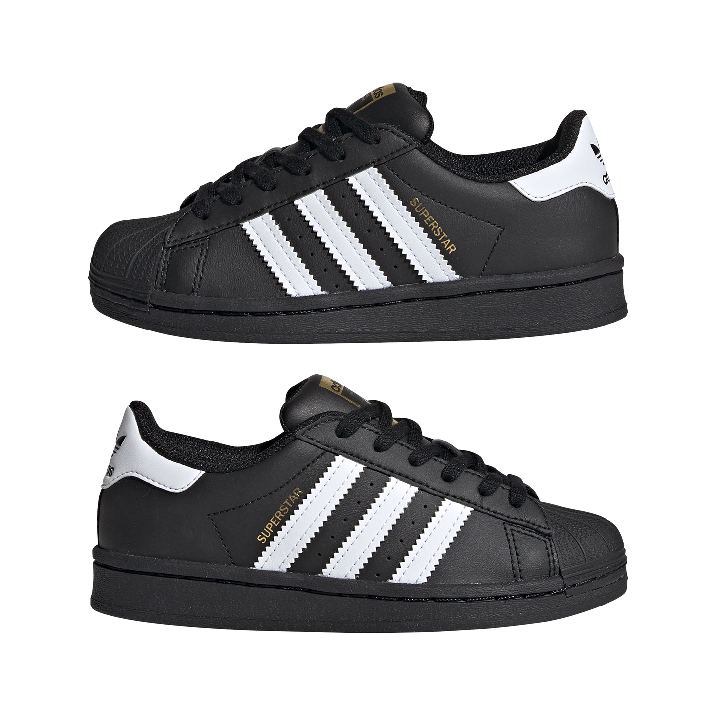 Little Kids' Adidas Superstar C " Core Black Cloud White"