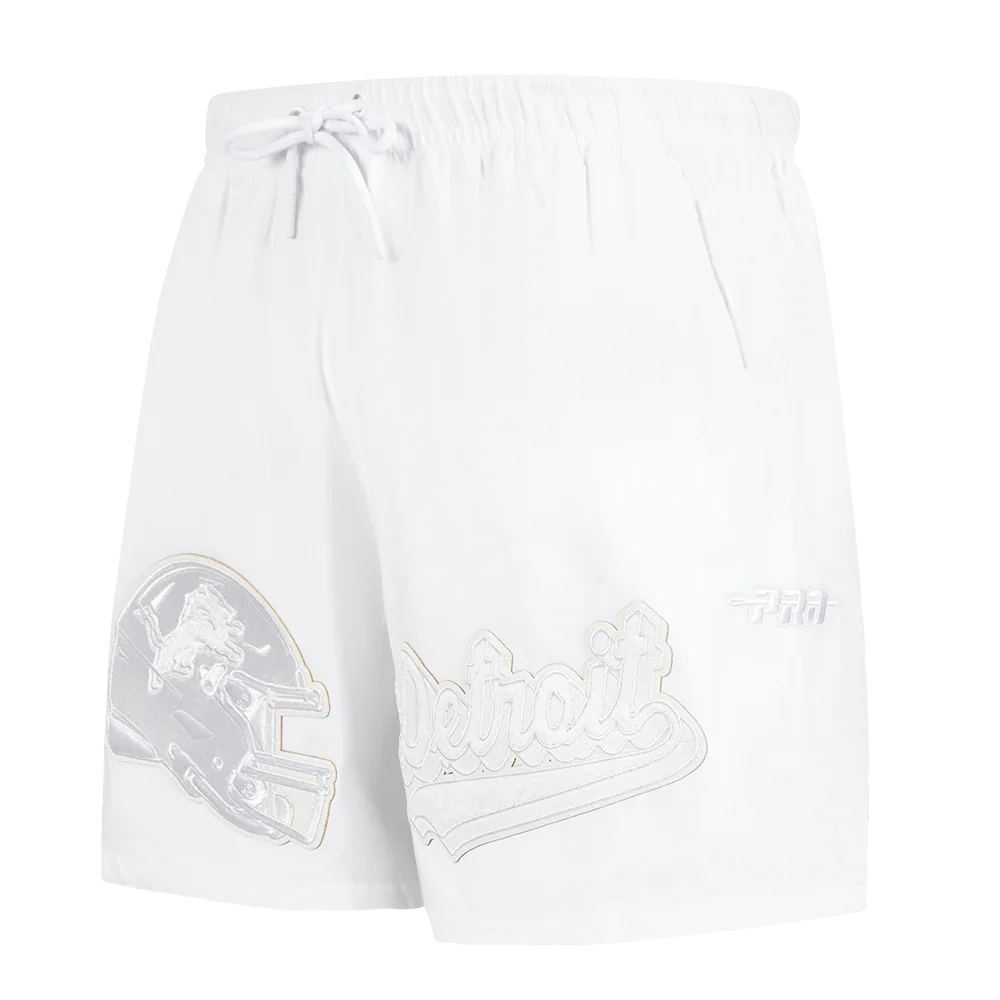 Men's Pro Standard NFL Detroit Lions White Out Woven Shorts