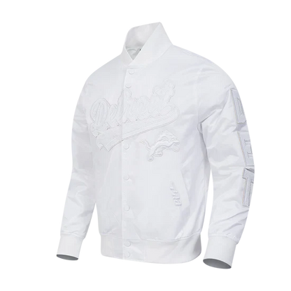 Men’s Pro Standard NFL Detroit Lions White Out Satin Jacket