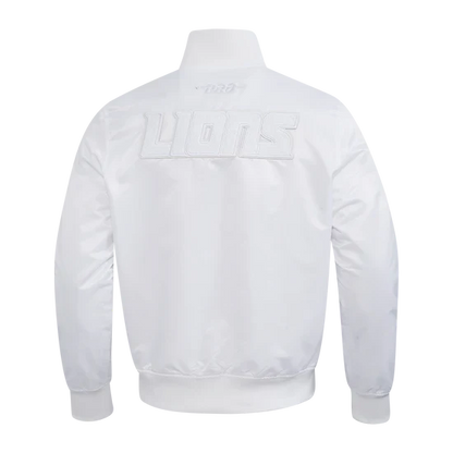 Men’s Pro Standard NFL Detroit Lions White Out Satin Jacket