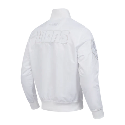 Men’s Pro Standard NFL Detroit Lions White Out Satin Jacket