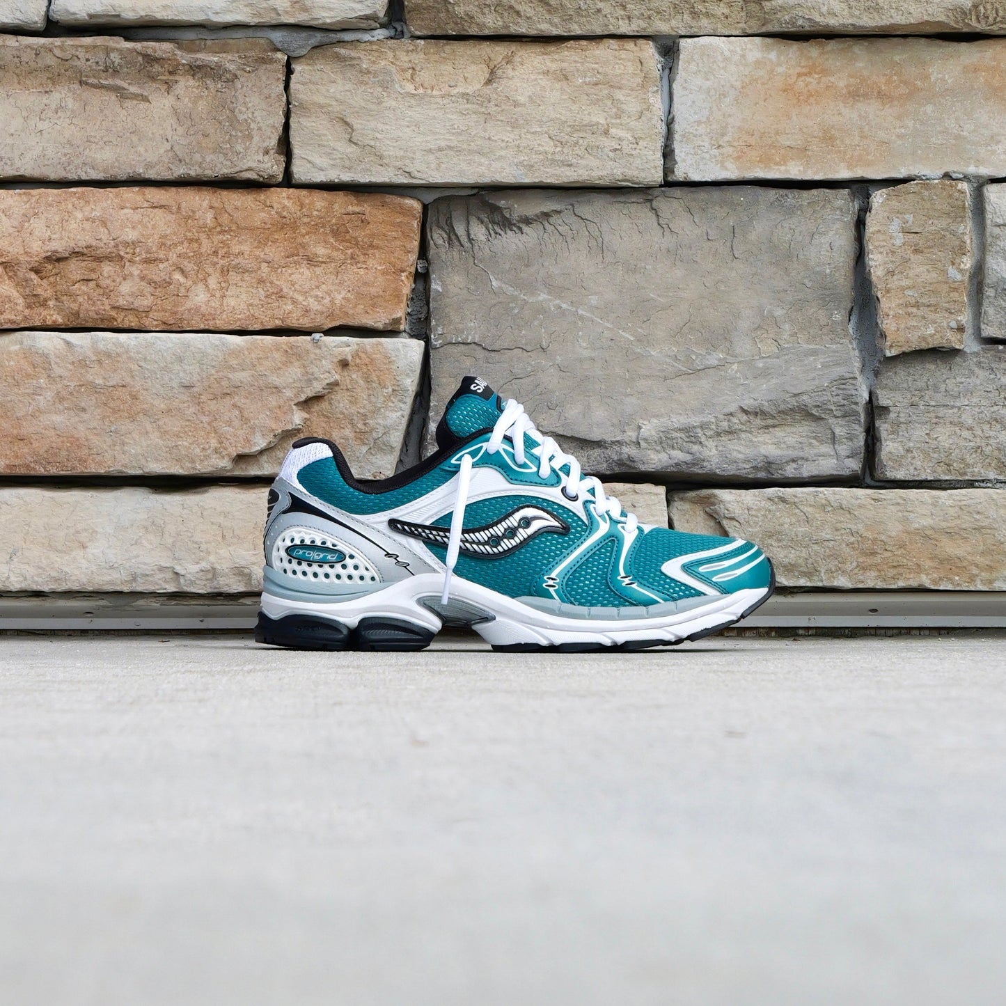 Mens Saucony ProGrid Triumph 4 (Teal/Silver)