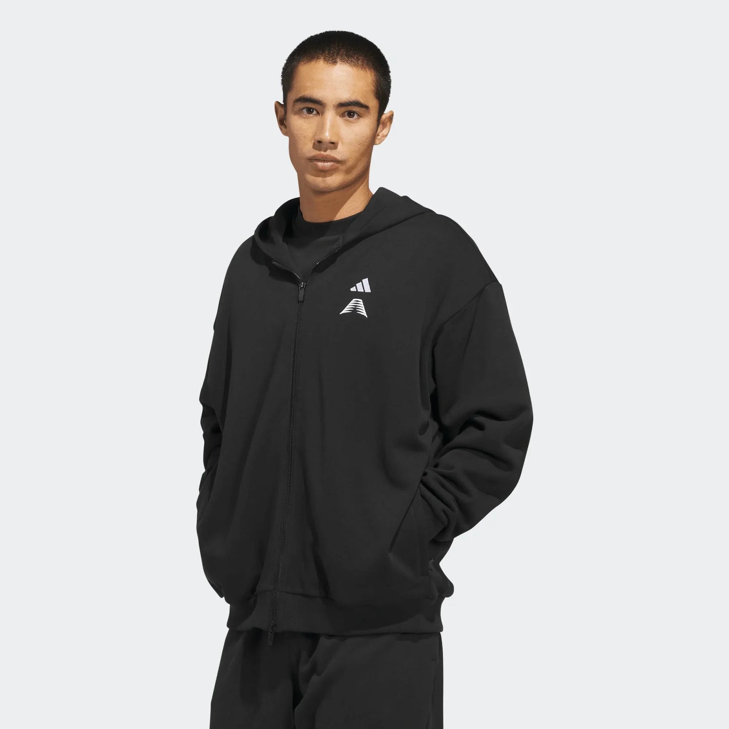 Men's Adidas Anthony Edwards Foundation Full Zip Hoody Loose Fit "Unisex"