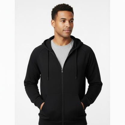 The Closet Inc Mens Fleece Zipper  Black