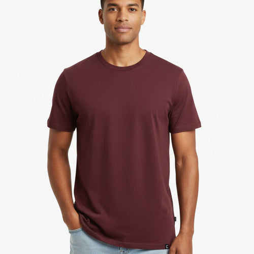 The Closet Inc Men Basic T-Shirts “ Plain Burgundy