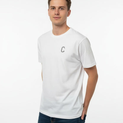 Men's The Closet Inc. Plain T-Shirt (White-Blk Logo)