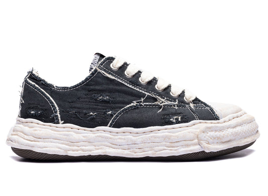 Maison Mihara Yasuhiro "PETERSON23" OG Sole Ripped Overdye Canvas in Black