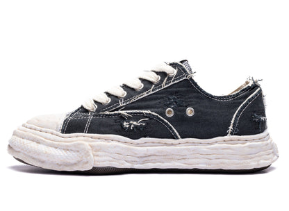 Maison Mihara Yasuhiro "PETERSON23" OG Sole Ripped Overdye Canvas in Black